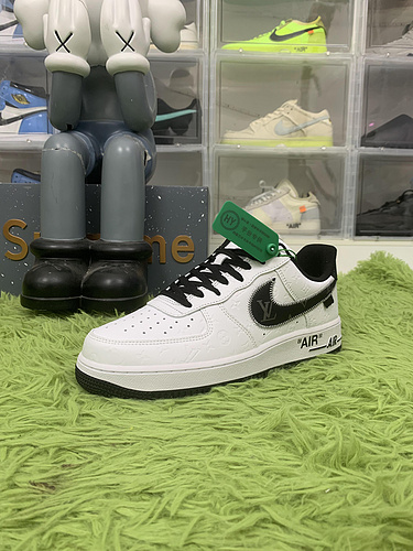 Louis Vuitton x Nike Air Force Low White Black Silver