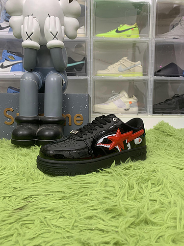 A Bathing Ape Bape Sta Low Shark Black ——1H30-191-012-BLK