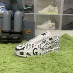 Dolce &amp; Gabbana Women's Graffiti Print Leather Fashion Sneakers Shoes