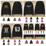 RHUDE Black Hoodie with Graphic Print