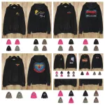 RHUDE Black Hoodie with Graphic Print