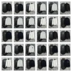 Prada Black and White Crewneck Sweaters