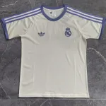 皇马复古T恤米白色