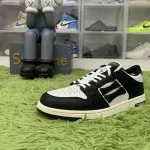 OG batch AMIRI Men's Skel Top Low Sneakers in Black/White