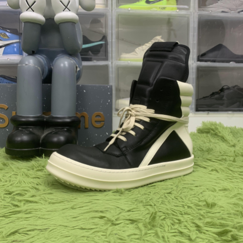 Rick Owens Strobe Geobasket High Black Milk