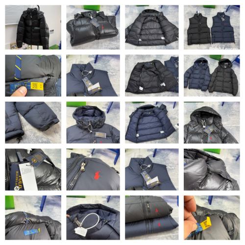 Ralph Lauren War Horse embroidered hooded down jacket