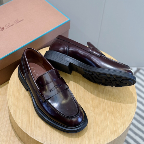LP men's loafers leather shoes