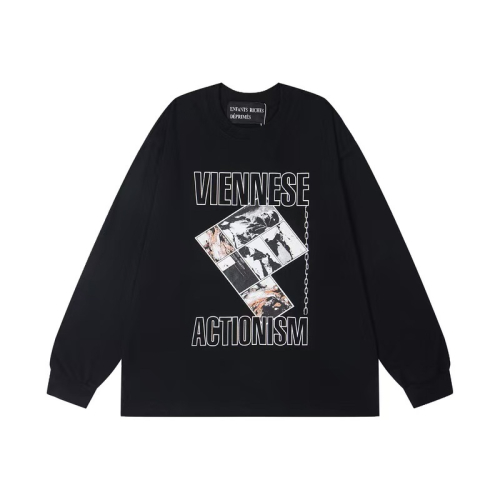 Various Graphic Print Long Sleeve Sweatshirts in Black, White, and Grey