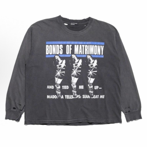 Various Graphic Print Long Sleeve Sweatshirts in Black, White, and Grey