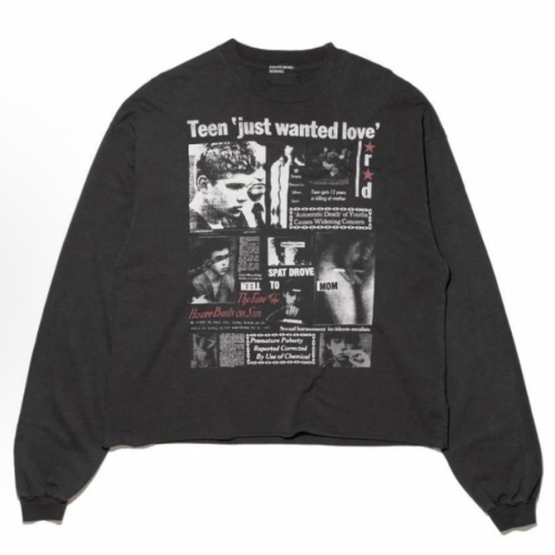 Various Graphic Print Long Sleeve Sweatshirts in Black, White, and Grey