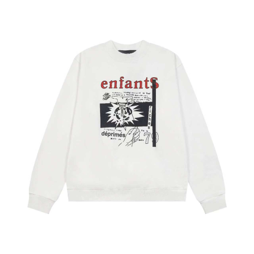 Various Graphic Print Long Sleeve Sweatshirts in Black, White, and Grey