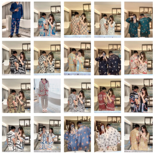 'Printed Couple Pajama Set'