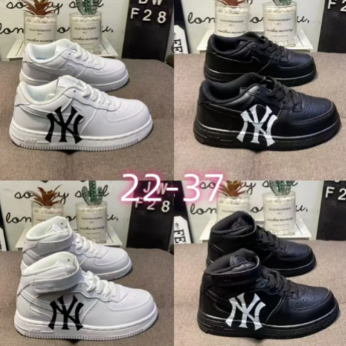 N1ike White and Black NY Sneakers