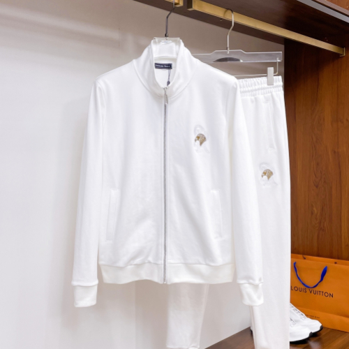 O1vhand Rugi White Zip-Up Jacket and Pants Set