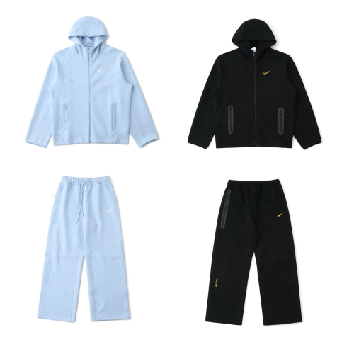 Nike Blue and Black Hoodie and Pants Sets