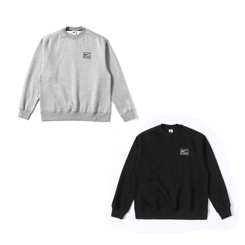Stussy Nike Grey and Black Crewneck Sweatshirts