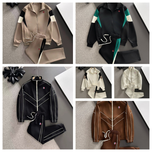 Moncler White and Black Track Suit Set