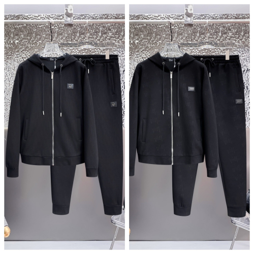 Dior Black Zip-Up Hoodie and Jogger Set