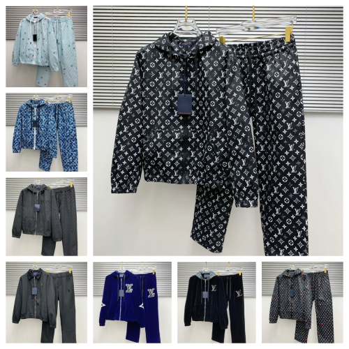 Louis Vuitton Black Monogram Hoodie and Pants Set