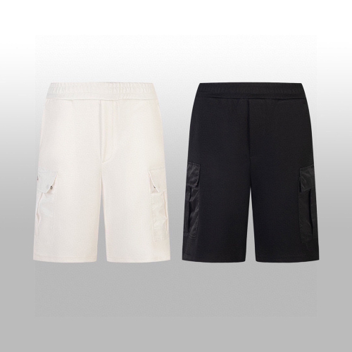 'Black and White Cargo Shorts'