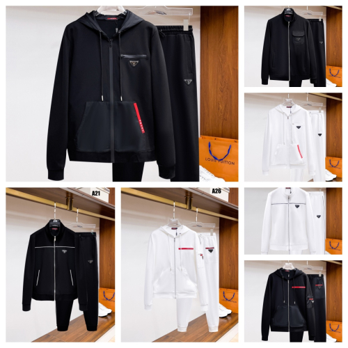 Prada Black Hoodie and Pants Set