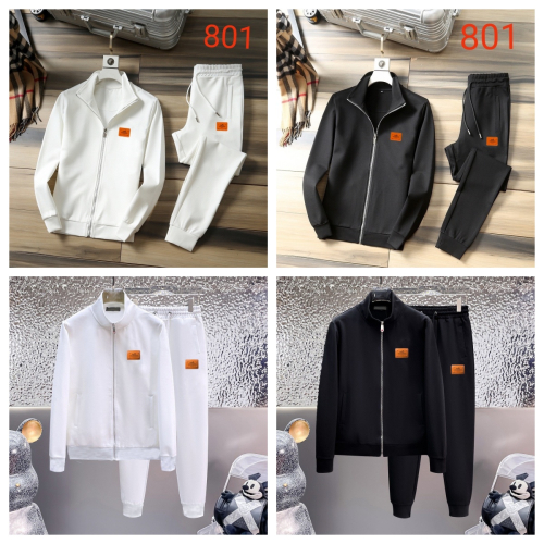 Versace White and Black Zip-Up Tracksuits 801