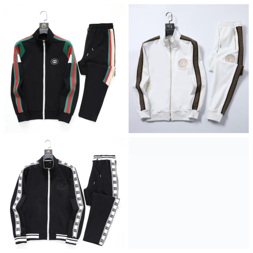 Gucci Black Track Suit, Versace White Track Suit, Dolce & Gabbana Black Track Suit