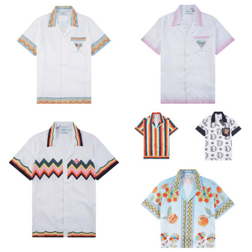 Casablanca White Short Sleeve Button-Up Shirts