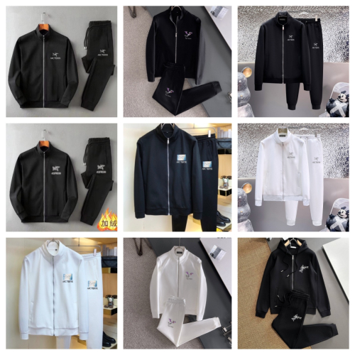 Arc'teryx Black Zip-Up Jacket and Pants Set