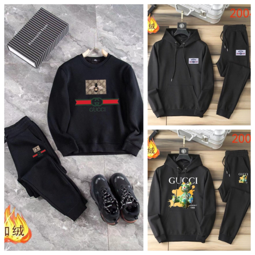 Gucci Black Hoodie and Sweatpants Set