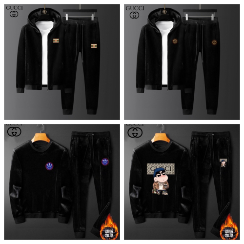 Gucci Black Velvet Hoodie and Pants Set