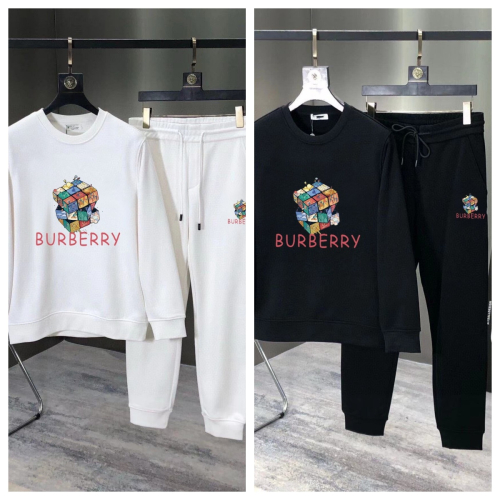 Burberry White Sweatshirt and Pants Set