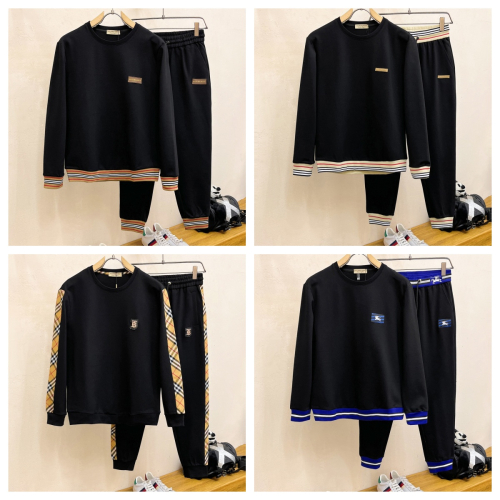 Burberry Black Striped Tracksuit Set