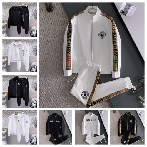 Burberry White Zip-Up Track Suit