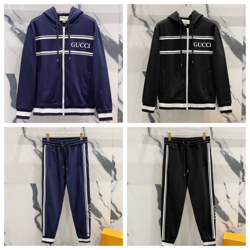 Gucci Blue and Black Hoodie and Jogger Set