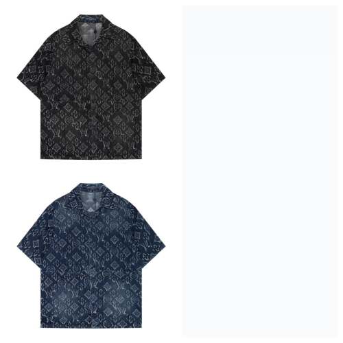 Louis Vuitton Blue Denim Short Sleeve Shirt