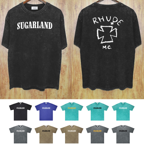 Rhude Black SUGARLAND Short Sleeve T-Shirt