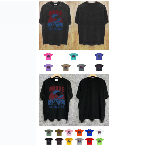 Rhude Black Short Sleeve T-Shirt