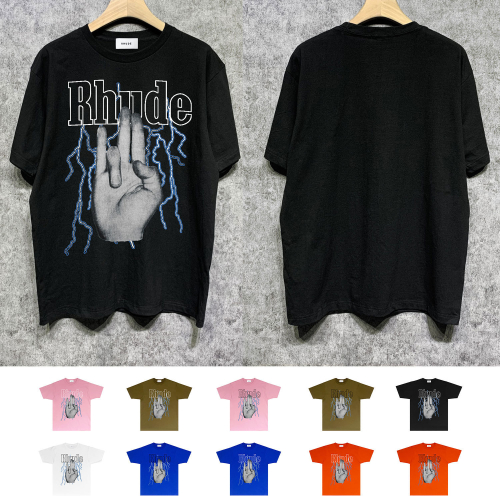 Rhude Black Graphic T-Shirt