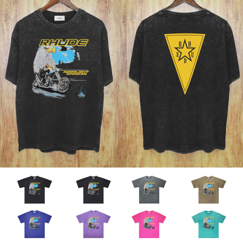 Rhude Black Graphic T-Shirt