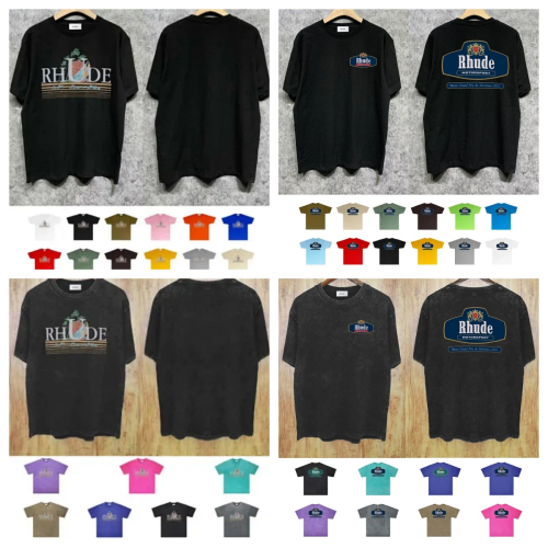 Rhude Saint Barts Black Short Sleeve T-Shirt