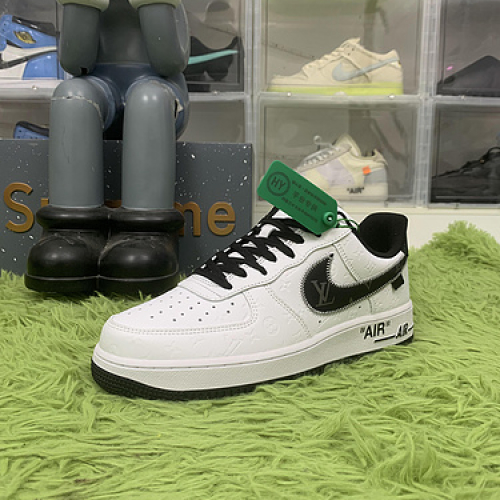 Louis Vuitton x Nike Air Force Low White Black Silver