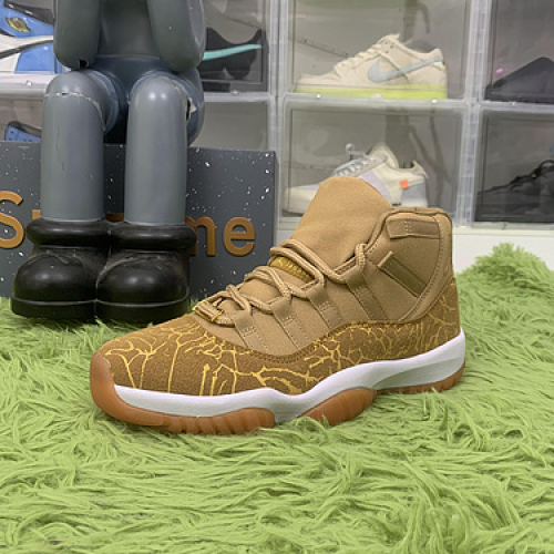 Air Jordan 11 &quot;Olive Luxe&quot; Gets Coated in Shimmery Suede