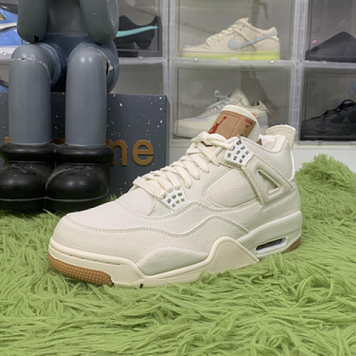 GX batch Jordan 4 Retro Levi&#x27;s White (Levi&#x27;s Tag) ——AO2571-100