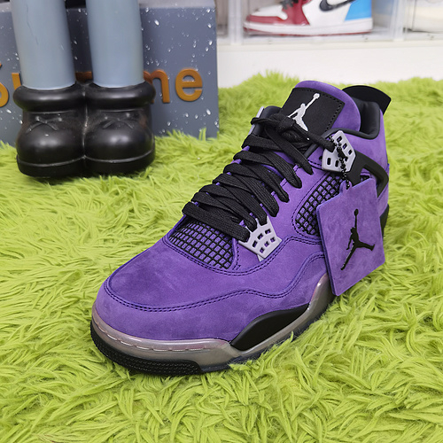 GX Batch Travis Scott x Air Jordan 4 Retro &#x27;Purple Suede - Black Midsole&#x27;